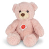 Teddy Hermann soft pink fluffy teddy bear with plush fur – ideal cuddly toy for babies, toddlers, or as a baby shower gift.