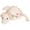 Teddy Hermann fluffy white and pink dragon soft toy with pink details