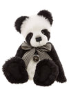 Cartwright panda teddy bear by Charlie Bears 2026 plush collection in classic black and white soft cuddly toy