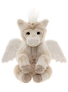 Charlie Bears Pegasus Signature Collection limited edition plush horse with sculpted wings, soft mane and tail, shimmering headpiece and matching necklace, 39cm