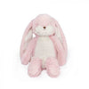 Floppy Nibble Bunny – soft pink stuffed bunny with long floppy ears, embroidered face, and rosy cheeks, perfect for cuddling