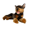 Parker realistic handmade lying red and tan Australian Kelpie plush toy by Bocchetta