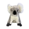 Plush koala soft toy sitting upright with soft grey fur and fluffy ears