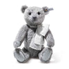 Steiff Club Edition 2026 teddy bear in light grey mohair with cotton jabot and wool felt soles, limited edition collectible