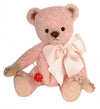 Teddy Hermann Viktoria limited edition pink mohair teddy bear with beige bow