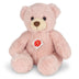 Teddy Hermann soft pink fluffy teddy bear with plush fur – ideal cuddly toy for babies, toddlers, or as a baby shower gift.