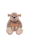 Boulder plush bear from Charlie Bears Bear & Me 2025 collection with light brown fur, embroidered paws, and toothy grin.