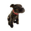 Brindle Staffy soft plush toy with lifelike fur and sweet expression