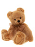 Charlie Bears Acer from the 2026 Plush Collection, a honey-toned medium-pile plush bear with a decorative bow