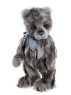 Charlie Bears Charnwood plush teddy bear with soft multi-toned fur and neck bow, perfect for collectors