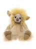 Charlie Bears Field Troll Monsterology plush character with long beige and yellow fur and a tiny mouse companion on his head