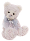 Charlie Bears Maisie-Belle 38cm blush-lilac plush bear with lavender-grey bow
