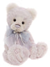 Charlie Bears Maisie-Belle 38cm blush-lilac plush bear with lavender-grey bow