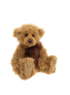 Charlie Bears Mr Gulliver handcrafted caramel plush teddy bear with matching bow