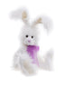 Charlie Bears Nikini handcrafted white plush bunny with lilac organza bow