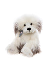 Charlie Bears Old Faithful plush dog in cream and grey-brown with neckerchief