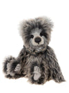 Charlie Bears Pebbleshire limited edition panda with wavy mohair and alpaca fur in charcoal and grey tones