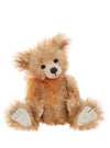 Charlie Bears Poddle 32cm yellow-beige plush bear with orange bow
