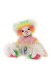 Charlie Bears Rivendell 38cm cream and rainbow plush bear with pink bow