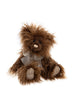 Charlie Bears Rumbledethumps handcrafted brown plush teddy bear with white organza bow