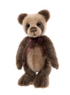Charlie Bears Sore Paws standing panda bear in cream and brown plush with hand-embroidered nose and organza bow