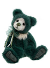 Charlie Bears Spice Cookie 33cm deep green plush bear with green bow