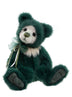 Charlie Bears Spice Cookie 33cm deep green plush bear with green bow