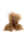 Charlie Bears Tater Tot handcrafted light brown plush teddy bear with dark brown organza bow