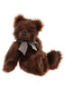 Charlie Bears Thompson – classic Cuddle Time Exclusive plush bear with chocolate-brown fur and gingham bow, 30cm