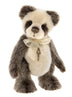 Charlie Bears Ticklish teddy bear in soft cream and brown plush with an ivory sheer ribbon and vintage-style key charm, 29cm.
