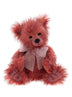 Charlie Bears Toddle 32cm red long-pile plush bear with pink bow
