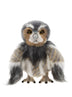 Charlie Bears Wing Commander Swift collectible owl from the 2026 Plush Collection with soft grey and amber plush and expressive golden eyes