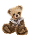 Charlie Bears Year Bear 2026 official collectable teddy bear in brown, caramel and cream plush with lace collar and bow
