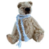 Clemens Miniature Teddy Plumps 12cm jointed mohair polar bear wearing blue and white scarf