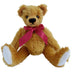 Clemens Teddy Tomke golden mohair bear keychain with zip pocket and snap hook