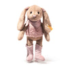 Steiff Hoppie Rabbit Cowgirl plush toy with western outfit and Button in Ear
