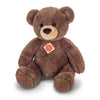 Cuddly soft chocolate brown teddy bear with plush fur.