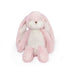 Floppy Nibble Bunny – soft pink stuffed bunny with long floppy ears, embroidered face, and rosy cheeks, perfect for cuddling