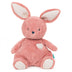 GUND Oh So Snuggly Muffin Bunny in earthy pink fabric with quilted ears and feet, 38cm, suitable from birth