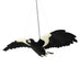 Hansa Flying Magpie plush toy with outstretched wings, soft black and white feathers, and realistic detail.