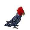 Hansa Gang-Gang Cockatoo plush toy with lifelike handcrafted feathers and realistic detail