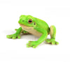 Hansa Green Tree Frog plush toy with soft green body, realistic markings, and wide eyes.