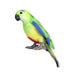 Hansa Orange Breasted Parrot plush toy with bright orange chest and green feathers, realistic soft bird replica.