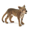 Hansa Tasmanian Tiger plush toy with soft brown fur, striped back markings, and realistic tail.