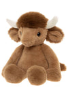 Henry Highland Cow Charlie Bears Bear & Me soft toy 30cm oatmeal brown plush cow