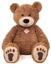 Hermann Teddy Bear 75cm large plush with soft fur, paw details, friendly smile, and endearing ears
