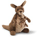Jirra 25cm mumma kangaroo plush with 10cm joey in pouch, realistic kangaroo details