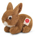 Small brown plush rabbit toy with soft fur and upright ears by Teddy Hermann