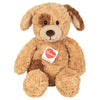 Soft floppy dog with eye patch by Teddy Hermann, suitable from birth.