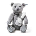 Steiff Club Edition 2026 teddy bear in light grey mohair with cotton jabot and wool felt soles, limited edition collectible